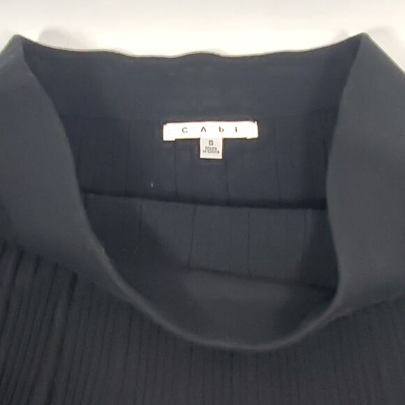 CABI Vogue Ribbed Skirt Sz S Black #503 Knit A-line Above Knee 100% Cotton - Picture 5 of 8